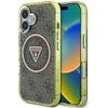 Guess IML 4G Glitter and Triangle Logo MagSafe Apple iPhone 16 dėklas telefonui rudos spalvos