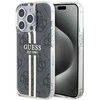 Dėklas GUESS GUHCP15LH4SGK IPHONE 15 PRO 6.1 "Juodas/Juodas HARDCASE IML 4G GOLD STRIPE
