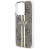 Dėklas GUESS GUHCP15LH4SGW IPHONE 15 PRO 6.1 "BROWN/BROWN HARDCASE IML 4G GOLD STRIPE