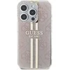 Dėklas GUESS GUHCP15LH4SGP IPHONE 15 PRO 6.1 "Rožinis/Rožinis HARDCASE IML 4G GOLD STRIPE
