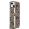 Dėklas GUESS GUHCP15SH4SH4SGW IPHONE 15/14/13 6.1 "BROWN / BROWN HARDCASE IML 4G GOLD STRIPE