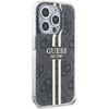 Dėklas GUESS GUHCP15LH4SGK IPHONE 15 PRO 6.1 "Juodas/Juodas HARDCASE IML 4G GOLD STRIPE