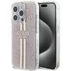 Dėklas GUESS GUHCP15LH4SGP IPHONE 15 PRO 6.1 "Rožinis/Rožinis HARDCASE IML 4G GOLD STRIPE