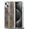 Dėklas GUESS GUHCP15SH4SH4SGW IPHONE 15/14/13 6.1 "BROWN / BROWN HARDCASE IML 4G GOLD STRIPE