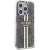 Dėklas GUESS GUHCP15LH4SGW IPHONE 15 PRO 6.1 "BROWN/BROWN HARDCASE IML 4G GOLD STRIPE
