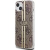 Dėklas GUESS GUHCP15SH4SH4SGW IPHONE 15/14/13 6.1 "BROWN / BROWN HARDCASE IML 4G GOLD STRIPE