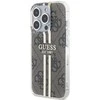 Dėklas GUESS GUHCP15LH4SGW IPHONE 15 PRO 6.1 "BROWN/BROWN HARDCASE IML 4G GOLD STRIPE