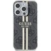 Dėklas GUESS GUHCP15LH4SGK IPHONE 15 PRO 6.1 "Juodas/Juodas HARDCASE IML 4G GOLD STRIPE