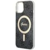 Dėklas GUESS GUHMP15SH4STK IPHONE 15/14/13 6.1 "Juodas / Juodas HARDCASE IML 4G MAGSAFE