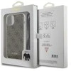 Apple iPhone 13 / 14 / 15 Guess dėklas Crossbody Cord 4G Print (GUHCP15SHC4SEW) rudos spalvos