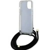 Dėklas GUESS GUHCP15SHC4SEK IPHONE 15/14/13 6.1 "Juodas / Juodas HARDCASE CROSSBODY CORD 4G PRINT