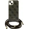 Apple iPhone 13 / 14 / 15 Guess dėklas Crossbody Cord 4G Print (GUHCP15SHC4SEW) rudos spalvos