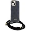 Dėklas GUESS GUHCP15SHC4SEK IPHONE 15/14/13 6.1 "Juodas / Juodas HARDCASE CROSSBODY CORD 4G PRINT