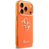 Guess IML 4G Script Metal Logo dėklas skirtas Apple iPhone 17 Pro Oranžinis