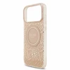 Dėklas Guess IML Flowers Allover Strap MagSafe Case for iPhone 18 Pro Max Rožinė