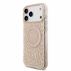 Dėklas Guess IML Flowers Allover Strap MagSafe Case for iPhone 18 Pro Max Rožinė