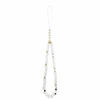 Dėklas Guess IML Flowers Allover Electroplated with Pearl Strap MagSafe do iPhone 18 Pro Max / 17 Pro Max balta