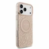 Dėklas Guess IML Flowers Allover Strap MagSafe Case for iPhone 18 Pro Max Rožinė