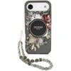 Guess IML Flowers Strap MagSafe dėklas skirtas Apple iPhone Air juodos spalvos