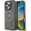 Guess IML Glitter Ring MagSafe Apple iPhone 16 Pro Max dėklas telefonui juodos spalvos