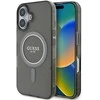 Guess IML Glitter Circle MagSafe Apple iPhone 16 - dėklas telefonui juodos spalvos