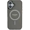 Guess IML Glitter Circle MagSafe Apple iPhone 16 - dėklas telefonui juodos spalvos