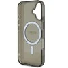Guess IML Glitter Circle MagSafe Apple iPhone 16 - dėklas telefonui juodos spalvos