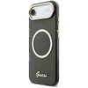 Guess IML Glitter Script Strap MagSafe dėklas skirtas iPhone Air Juodas