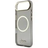 Guess IML Glitter Script Strap MagSafe dėklas skirtas iPhone Air Juodas