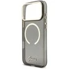 Guess IML Glitter Script Strap MagSafe dėklas skirtas iPhone 17 Pro Max Juodas