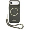 Guess IML Glitter Script Strap MagSafe dėklas skirtas iPhone Air Juodas
