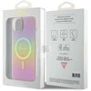 „Guess IML Iridescent MagSafe“ dėklas – Apple iPhone 15 dėklas, rausvas
