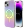 „Guess IML Iridescent MagSafe“ dėklas – Apple iPhone 15 dėklas, rausvas