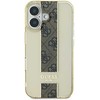 Guess IML Middle 4G Stripe Apple iPhone 16 dėklas telefonui rudos spalvos