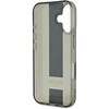 Guess IML Middle 4G Stripe Apple iPhone 16 dėklas telefonui juodos spalvos