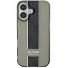 Guess IML Middle 4G Stripe Apple iPhone 16 dėklas telefonui juodos spalvos