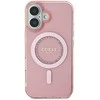Guess IML Rhinestones MagSafe Apple iPhone 16 - dėklas telefonui rožinės spalvos