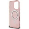 Guess GUHMP16LPFTDTEP Apple iPhone 16 Pro 6.3″ rožinės spalvos kietas dėklas IML Rhinestones MagSafe