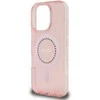Guess IML Rhinestones MagSafe - dėklas skirtas Apple iPhone 16 Pro Max Rožinė