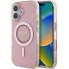 Guess IML Rhinestones MagSafe Apple iPhone 16 - dėklas telefonui rožinės spalvos