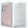 Guess GUHMP16LPFTDTEP Apple iPhone 16 Pro 6.3″ rožinės spalvos kietas dėklas IML Rhinestones MagSafe