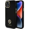 Guess GUHCP15SM4DGPK Apple iPhone 15 / 14 / 13 6.1″juodos spalvos kietas dėklas Silicone Logo Strass 4G