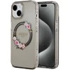 Guess IML Flowers Wreath MagSafe Apple iPhone 15 / 14 / 13 – dėklas telefonui juodos spalvos