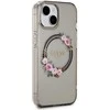 Guess IML Flowers Wreath MagSafe Apple iPhone 15 / 14 / 13 – dėklas telefonui juodos spalvos