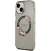 Guess IML Flowers Wreath MagSafe Apple iPhone 15 / 14 / 13 – dėklas telefonui juodos spalvos