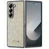 Guess PC/TPU Glitter Flakes Metal Logo Samsung Galaxy Z Fold6 dėklas telefonui aukso spalvos