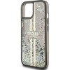 Dėklas GUESS GUHCP15SLFCSEGK IPHONE 15/14/13 6.1 "Juodas / Juodas HARDCASE LIQUID GLITTER GOLD STRIPES