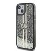 Dėklas GUESS GUHCP15SLFCSEGK IPHONE 15/14/13 6.1 "Juodas / Juodas HARDCASE LIQUID GLITTER GOLD STRIPES