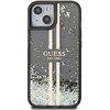 Dėklas GUESS GUHCP15SLFCSEGK IPHONE 15/14/13 6.1 "Juodas / Juodas HARDCASE LIQUID GLITTER GOLD STRIPES