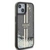 Dėklas GUESS GUHCP15SLFCSEGK IPHONE 15/14/13 6.1 "Juodas / Juodas HARDCASE LIQUID GLITTER GOLD STRIPES
